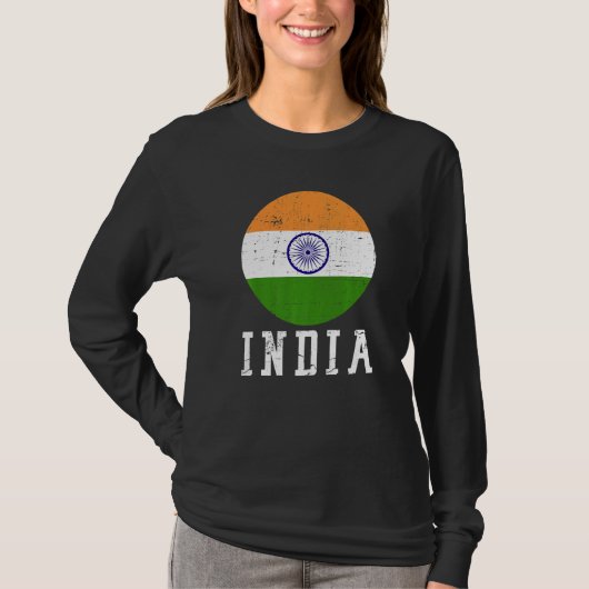 Indische Nationalflagge T-Shirt (Vorderseite)