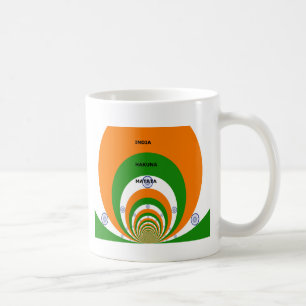 Indische Nationalflaggenfarben Design mit "Hakuna Kaffeetasse