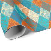 Indische Patchwork nahtlos Vintages Design. Geschenkpapier (Rolleneckpunkt)