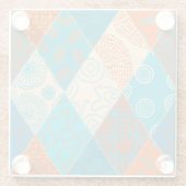 Indische Patchwork nahtlos Vintages Design. Glasuntersetzer (Rückseite)