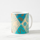Indische Patchwork nahtlos Vintages Design. Kaffeetasse (VorderseiteRechts)