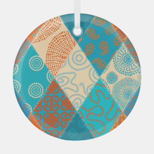Indische Patchwork nahtlos Vintages Design. Ornament Aus Glas