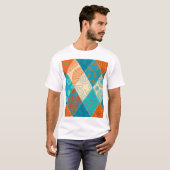 Indische Patchwork nahtlos Vintages Design. T-Shirt (Vorne ganz)