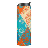 Indische Patchwork nahtlos Vintages Design. Thermosbecher (Nach links gedreht)