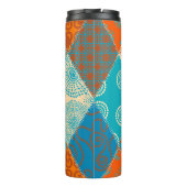 Indische Patchwork nahtlos Vintages Design. Thermosbecher (Rückseite)