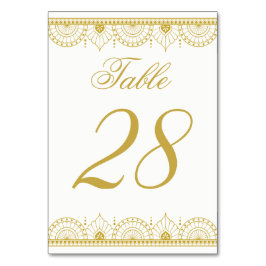 Indische Patten-Tischnummer | bearbeitbare Farbe Tischnummer