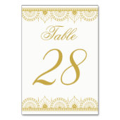 Indische Patten-Tischnummer | bearbeitbare Farbe Tischnummer (Rückseite)