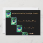 Indische Pfauenhochzeit Einladung (Rückseite)