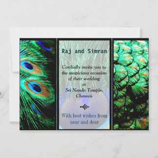 Indische Pfauenhochzeit Einladung