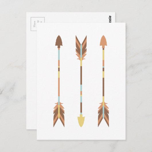 Indische Pfeile Postkarte (Vorne/Hinten)