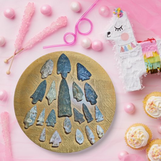 Indische Pfeilspitzen Pappteller (Party)