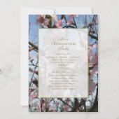 Indische Pfirsich-Blüten-Party Einladung (Vorderseite)