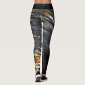 Indische Pinselflora mit Personalisiertem Namen Leggings (Rückseite)