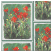 Indische Pinselstriche - Original Blume Kunst Stoff (Nahaufnahme)