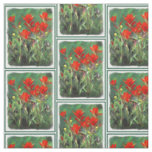 Indische Pinselstriche - Original Blume Kunst Stoff