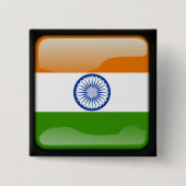 Indische Polierflagge Button (Vorderseite)