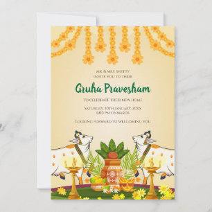 Indische Pooja Einladung Gruha Pravesam Einladung