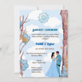 Indische PräWedding Sangeet Zeremonie Einladung (Vorderseite)