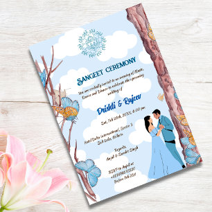 Indische Pre-Wedding-Sangeet-Zeremonie Einladung