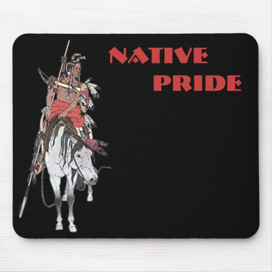 Indische Pride-Plains auf Horseback Mousepad (Vorne)