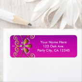 Indische Prinzessin Birthday Party Anschrift Label (Insitu)