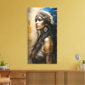 Indische Prinzessin Leinwanddruck (Insitu (Wohnzimmer))
