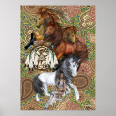 Indische Prinzessin und Wilde Stallionen Poster (Vorne)