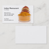 Indische Restaurantgewerbe-Karte Visitenkarte (Vorne/Hinten)