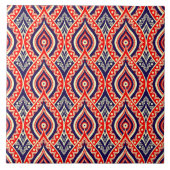 Indische rote Goldfarbe Indische Blume Fliese (Vorderseite)