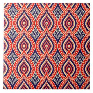 Indische rote Goldfarbe Indische Blume Fliese