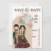 Indische Save the Date Vorlage Hindu Save the Date (Vorderseite)