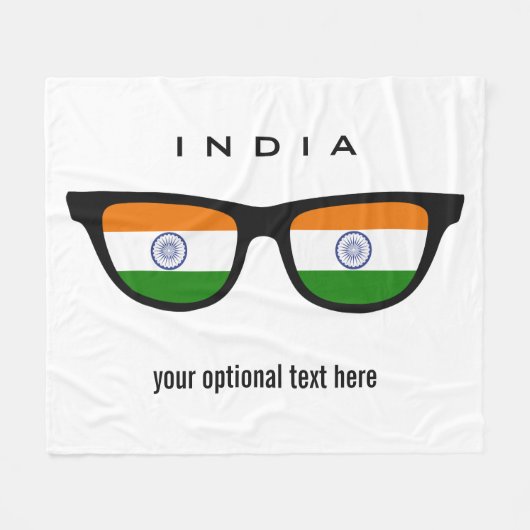 Indische Schattendecke Fleecedecke (Vorderseite (Horizontal))