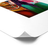 Indische schöne Bridakten Poster (Ecke)