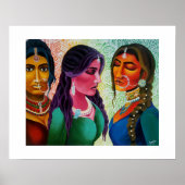Indische schöne Bridakten Poster (Vorne)