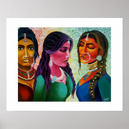 Indische schöne Bridakten Poster
