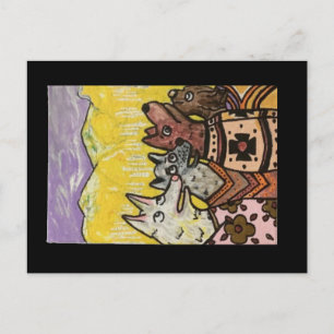 Indische schwarze Hunde, Aspen-Glanz Postkarte