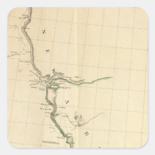 Indische Siedlungen Kalifornien Quadratischer Aufkleber