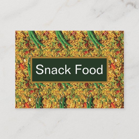 Indische Snacks Bhelpuri Snack Food Pattern Visitenkarte (Vorderseite)