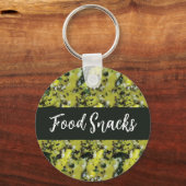 Indische Snacks Dhokla Frühstück Küche Schlüsselanhänger (Rückseite)