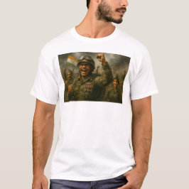 Indische Soldaten feiern Schlachtfeldtriumph T-Shirt