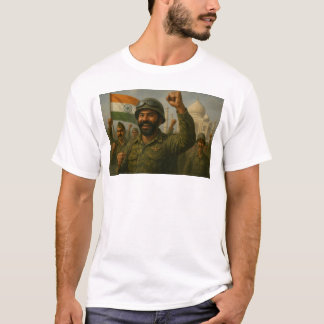 Indische Soldaten feiern Schlachtfeldtriumph T-Shirt