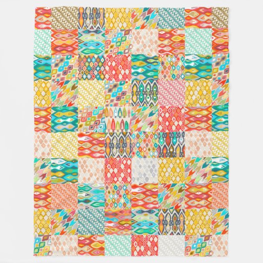 Indische Sommerkat-Patches Fleecedecke (Vorderseite)