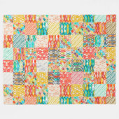 Indische Sommerkat-Patches Fleecedecke (Vorderseite (Horizontal))