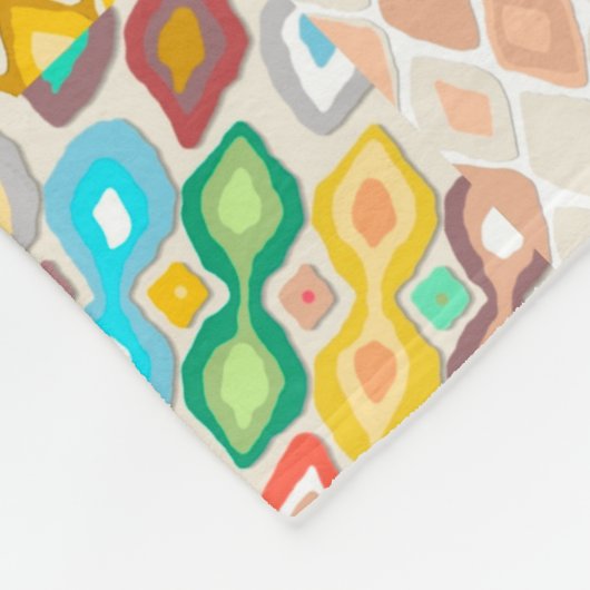 Indische Sommerkat-Patches Fleecedecke (Ecke)