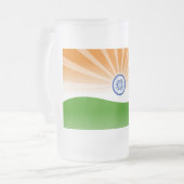 "Indische" Sonne Mattglas Bierglas (Vorderseite Links)