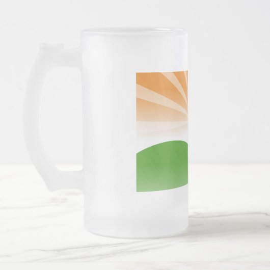 "Indische" Sonne Mattglas Bierglas (Links)