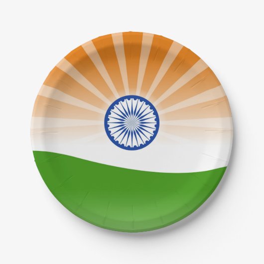 "Indische Sonne" Pappteller (Vorderseite)