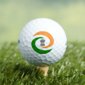 Indische Spiralflagge Golfball (Insitu T-Shirt)