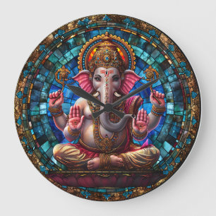 Indische spirituelle Dekoration für Haus oder Temp Große Wanduhr