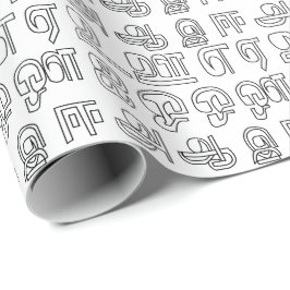 Indische Sprache Tamil-Alphabet-Buchstaben Geschenkpapier